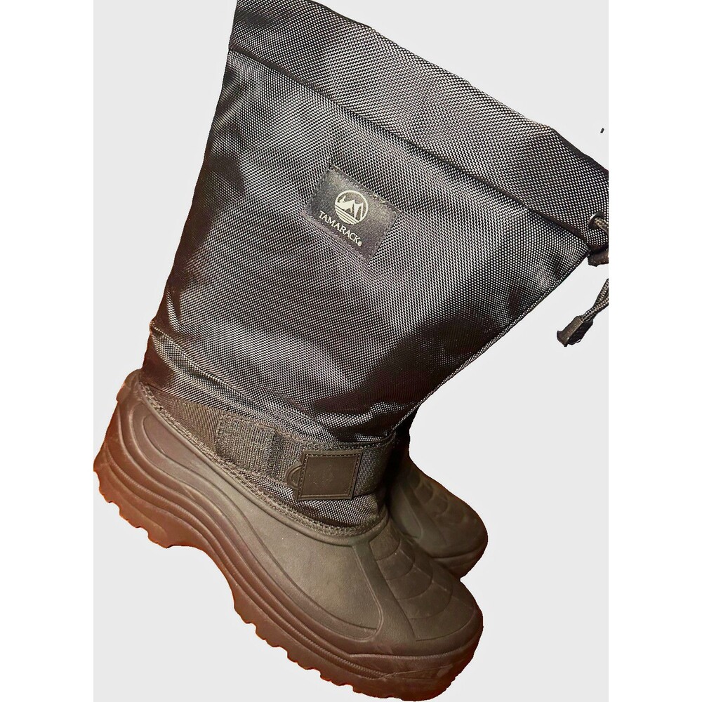 Tamarack Black Insulated Winter Snow Boots Waterproof Hook Loop Unisex Size 11